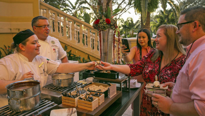 Photo from the first night event, Mingle with the Chefs, supplied by Ritz-Carlton Orlando, Grande Lakes.