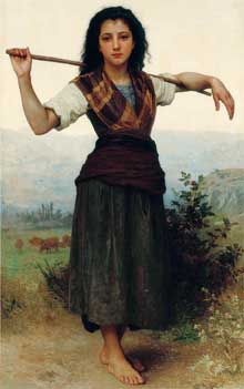William Bouguereau, The Little Shepherdess, Philbrook Museum of Art