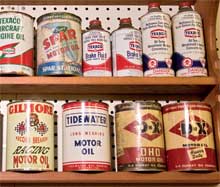 Judd is always in search of special, rare, and prized items. He already owns an extensive collection of oil cans. Some have familiar names like Sinclair Triple-X, Esso, Texaco, and Mobil; others are less well-known, like Amalie, Dixie, Wolf’s Head, and M