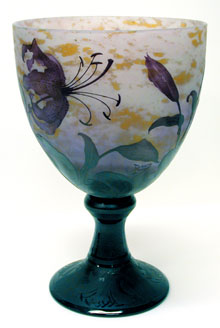 Footed Vase, c. 1920, Cameo Glass.