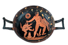 Kylix, c. 350-330 B.C., Ceramic. 