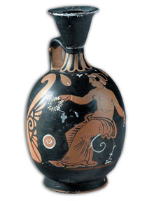Lekythos, late 4th century B.C., Ceramic. 