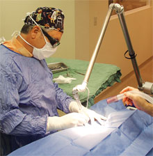 Dr. Kelly Culbertson performs laser surgery, a less painful option that provides a quick recovery.