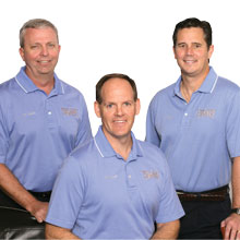 From left to right: Dr. Michael Hards, D.D.S., Dr. Edward Farrell, D.M.D., Dr. Richard P. Hall II, D.M.D.