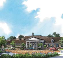 Proposed Country Club Front Entry, left side. 