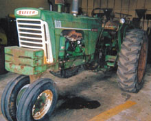 Before picture of 1960 Model 880 Oliver tractor, Michael located in an out-of-the-way farm outside White Cloud, Kansas. 